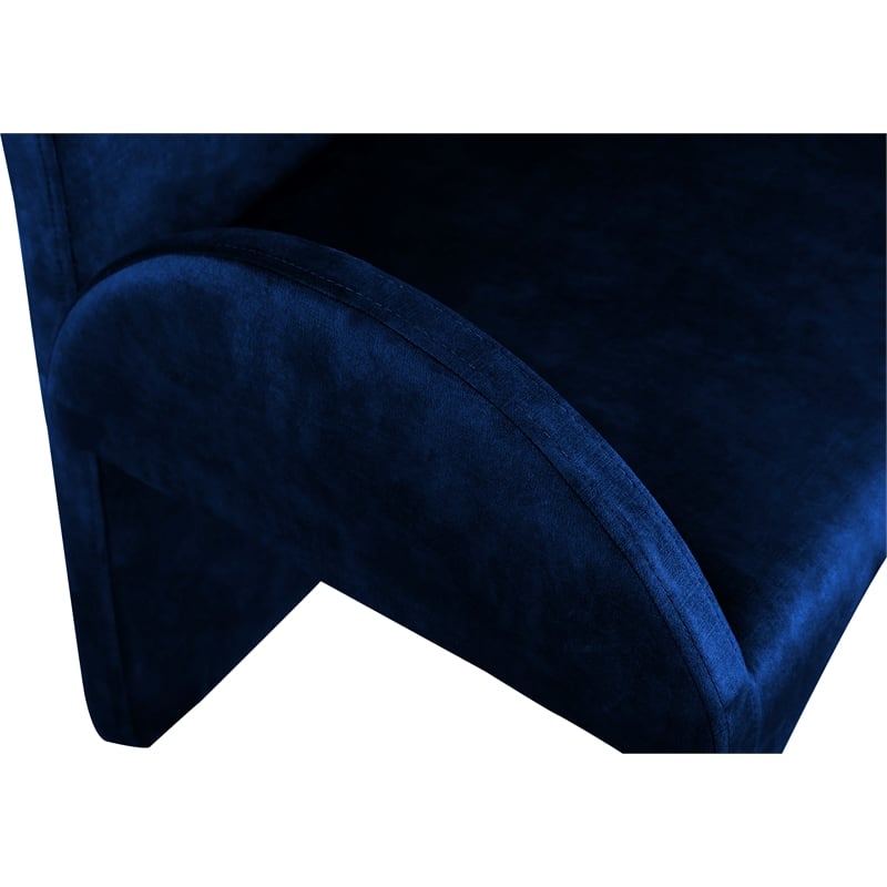 Meridian Furniture Summer Navy Velvet Dining Arm Chair (Set of 2)