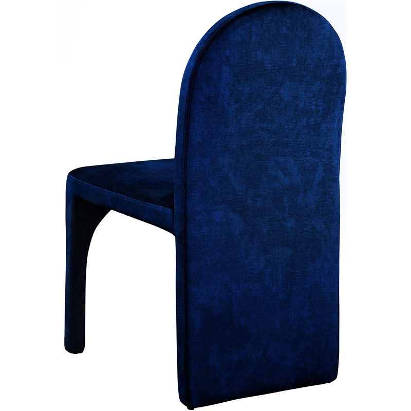 Meridian Furniture Summer Navy Velvet Dining Side Chair (Set of 2)