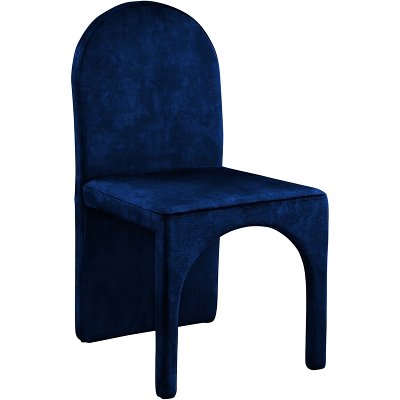 Meridian Furniture Summer Navy Velvet Dining Side Chair (Set of 2)
