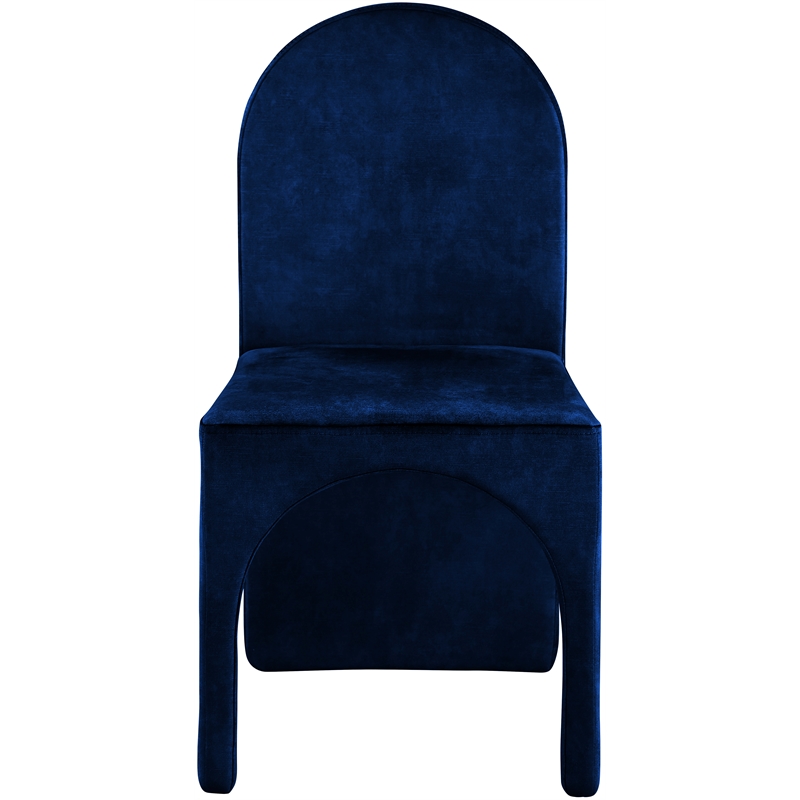 Meridian Furniture Summer Navy Velvet Dining Side Chair (Set of 2)