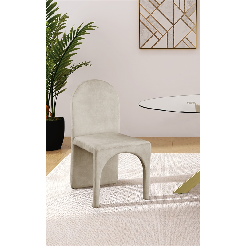 Meridian Furniture Summer Stone Velvet Dining Side Chair (Set of 2)