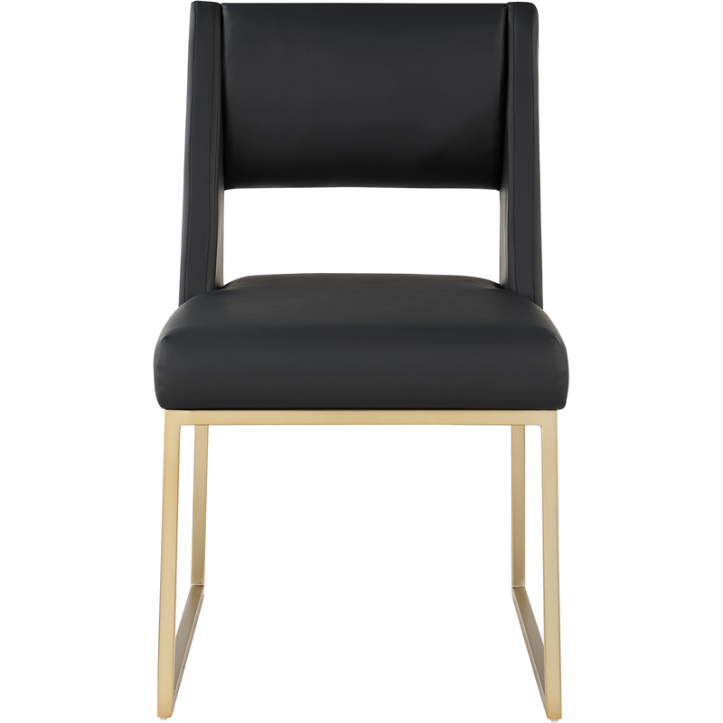 Meridian Furniture Jayce Black Vegan Leather Dining Chair (Set of 2)