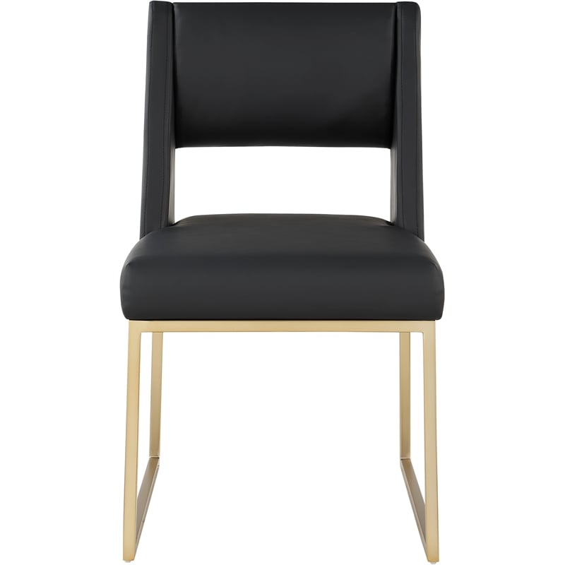 Meridian Furniture Jayce Black Vegan Leather Dining Chair (Set of 2)