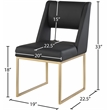 Meridian Furniture Jayce Black Vegan Leather Dining Chair (Set of 2)