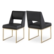 Meridian Furniture Jayce Black Vegan Leather Dining Chair (Set of 2)