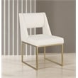 Meridian Furniture Jayce Cream Vegan Leather Dining Chair (Set of 2)