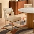 Meridian Furniture Jayce Cream Vegan Leather Dining Chair (Set of 2)