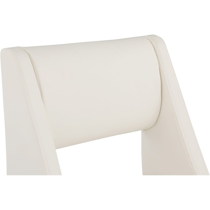 Meridian Furniture Jayce Cream Vegan Leather Dining Chair (Set of 2)