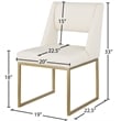 Meridian Furniture Jayce Cream Vegan Leather Dining Chair (Set of 2)