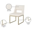 Meridian Furniture Jayce Cream Vegan Leather Dining Chair (Set of 2)
