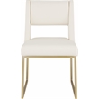Meridian Furniture Jayce Cream Vegan Leather Dining Chair (Set of 2)