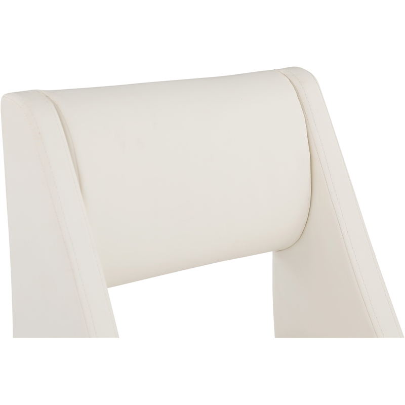 Meridian Furniture Jayce Cream Vegan Leather Dining Chair (Set of 2)