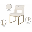 Meridian Furniture Jayce Cream Vegan Leather Dining Chair (Set of 2)