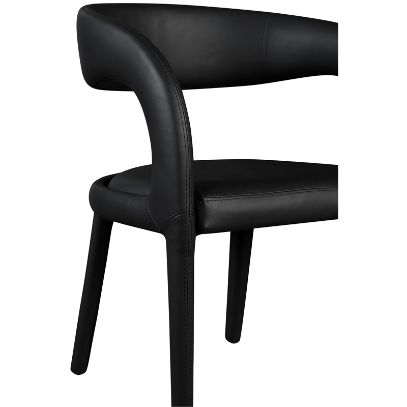 Meridian Furniture Sylvester Black Vegan Leather Dining Chair