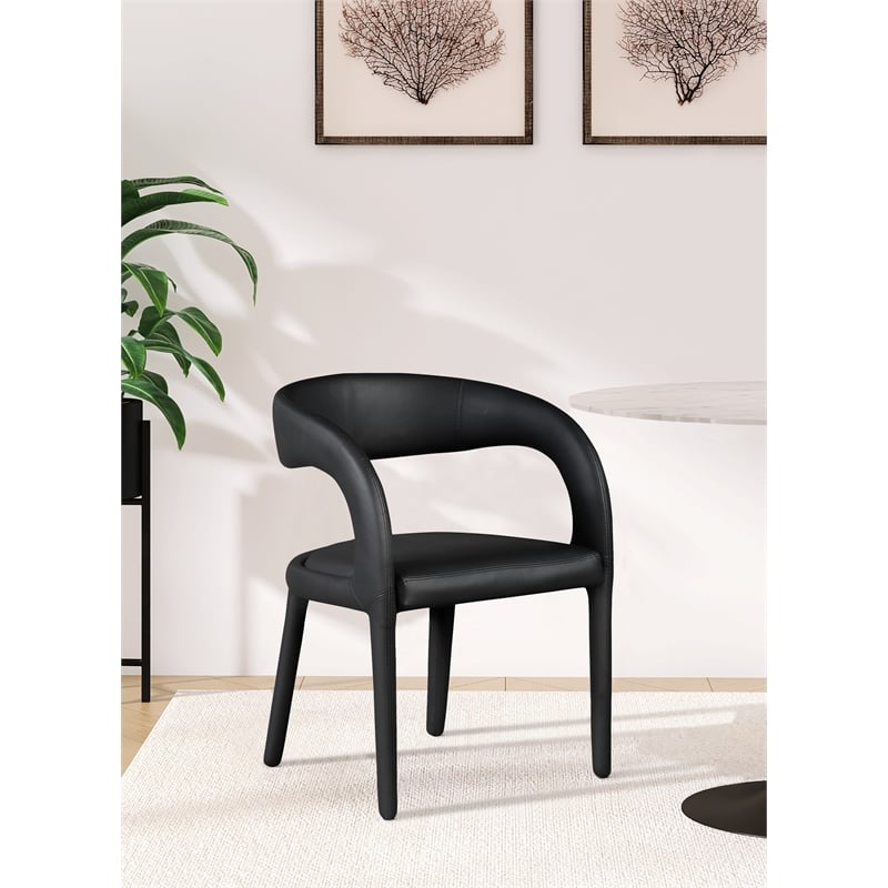 Meridian Furniture Sylvester Black Vegan Leather Dining Chair