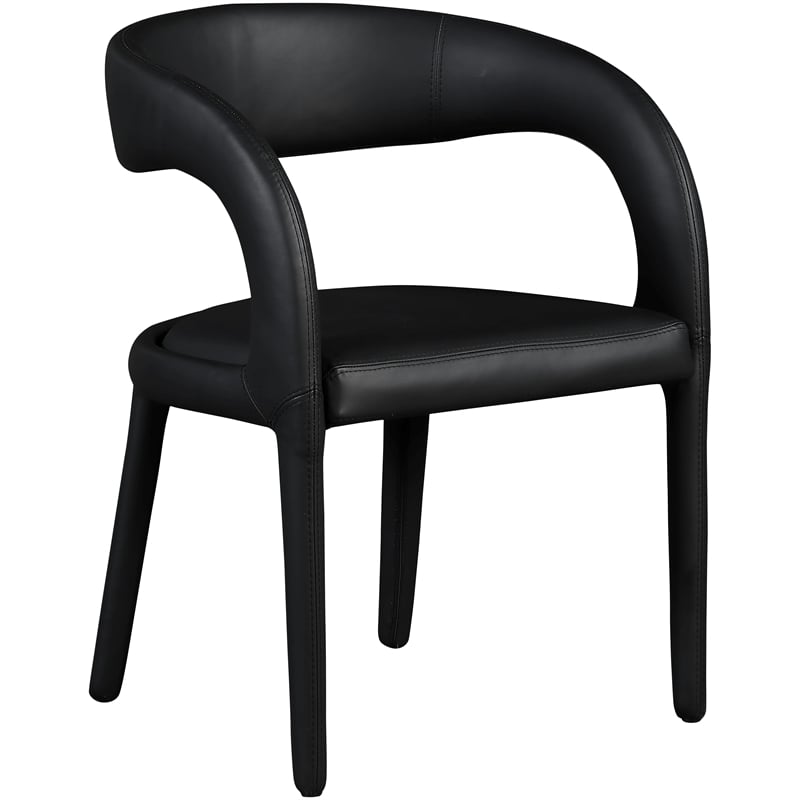 Meridian Furniture Sylvester Black Vegan Leather Dining Chair