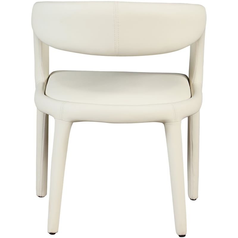 Meridian Furniture Sylvester Cream Vegan Leather Dining Chair