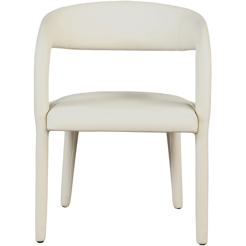 Meridian Furniture Sylvester Cream Vegan Leather Dining Chair