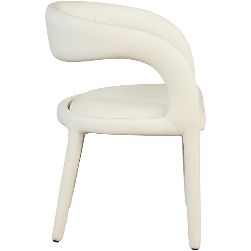 Meridian Furniture Sylvester Cream Vegan Leather Dining Chair