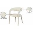 Meridian Furniture Sylvester Cream Vegan Leather Dining Chair