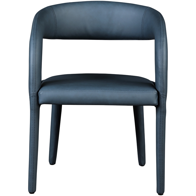 Meridian Furniture Sylvester Navy Vegan Leather Dining Chair