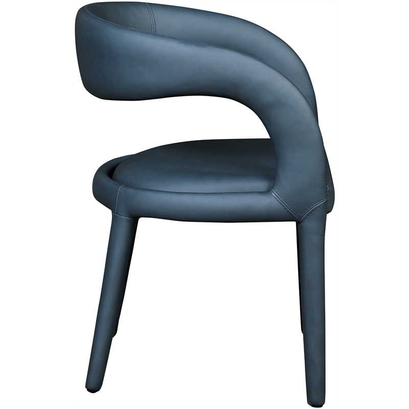 Meridian Furniture Sylvester Navy Vegan Leather Dining Chair