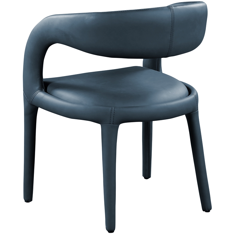 Meridian Furniture Sylvester Navy Vegan Leather Dining Chair