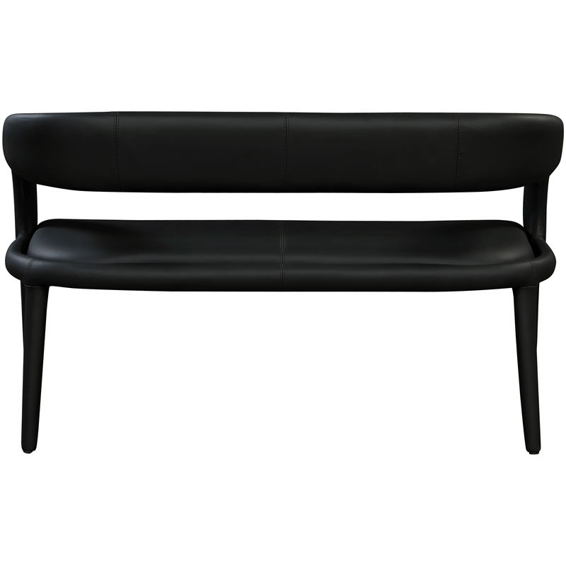 Meridian Furniture Sylvester Black Vegan Leather Bench