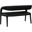 Meridian Furniture Sylvester Black Vegan Leather Bench