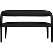 Meridian Furniture Sylvester Black Vegan Leather Bench