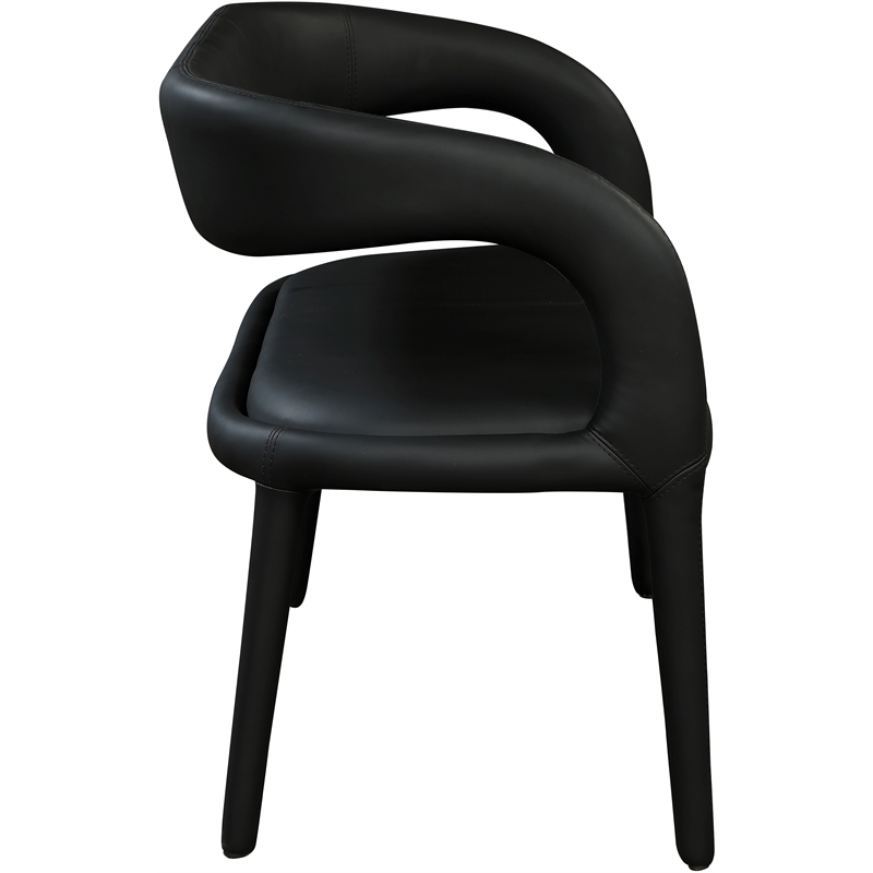 Meridian Furniture Sylvester Black Vegan Leather Bench