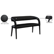 Meridian Furniture Sylvester Black Vegan Leather Bench