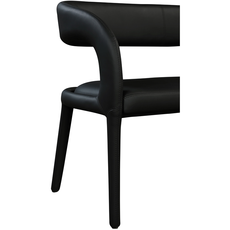 Meridian Furniture Sylvester Black Vegan Leather Bench