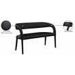 Meridian Furniture Sylvester Black Vegan Leather Bench