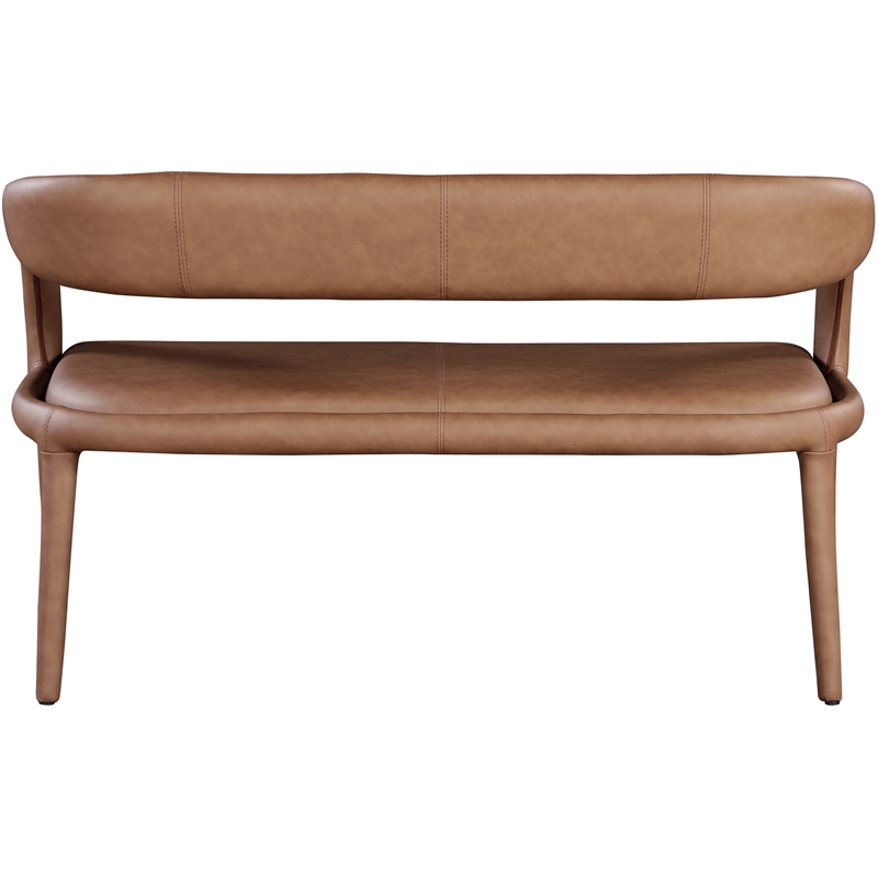 Meridian Furniture Sylvester Brown Vegan Leather Bench