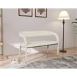 Meridian Furniture Sylvester Cream Vegan Leather Bench