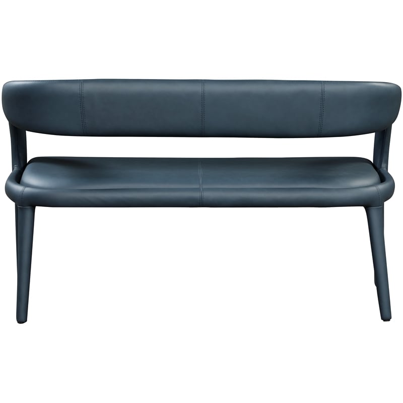 Meridian Furniture Sylvester Navy Vegan Leather Bench