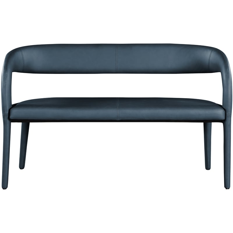 Meridian Furniture Sylvester Navy Vegan Leather Bench