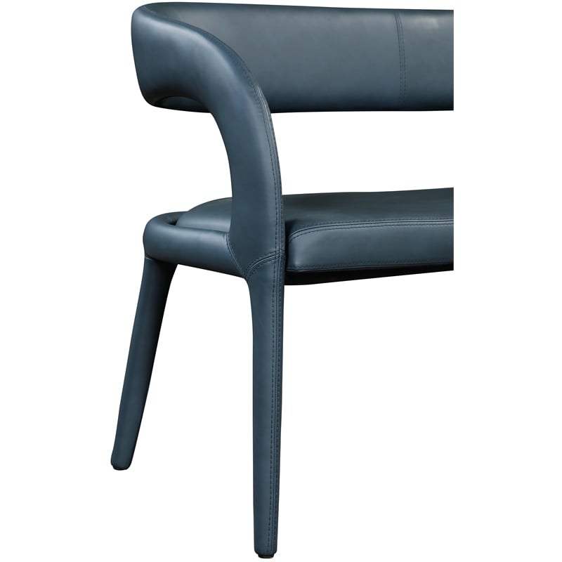 Meridian Furniture Sylvester Navy Vegan Leather Bench