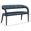 Meridian Furniture Sylvester Navy Vegan Leather Bench