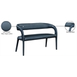 Meridian Furniture Sylvester Navy Vegan Leather Bench