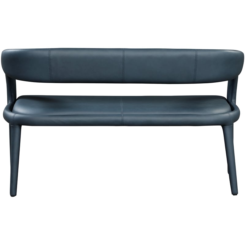 Meridian Furniture Sylvester Navy Vegan Leather Bench
