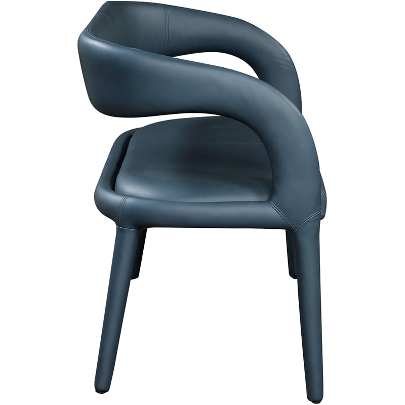 Meridian Furniture Sylvester Navy Vegan Leather Bench