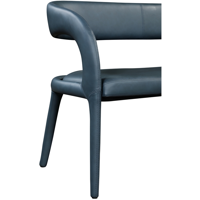 Meridian Furniture Sylvester Navy Vegan Leather Bench