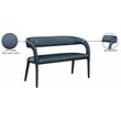 Meridian Furniture Sylvester Navy Vegan Leather Bench