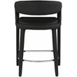 Meridian Furniture Sylvester Black Vegan Leather Stool
