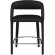 Meridian Furniture Sylvester Black Vegan Leather Stool