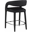 Meridian Furniture Sylvester Black Vegan Leather Stool
