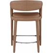 Meridian Furniture Sylvester Brown Vegan Leather Stool