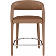 Meridian Furniture Sylvester Brown Vegan Leather Stool